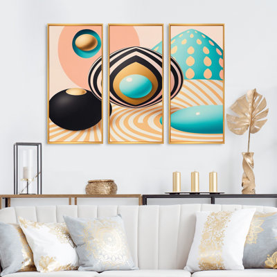 Blue Moon Universe - 3 pièces sur toile