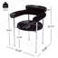 Élégantes chaises de salle à manger rembourrées avec pieds en métal, ensemble de 2, pour une salle à manger moderne et confortable-449648634-449648632