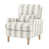 Grayish Green Striped Linen Blend/Gray Wood