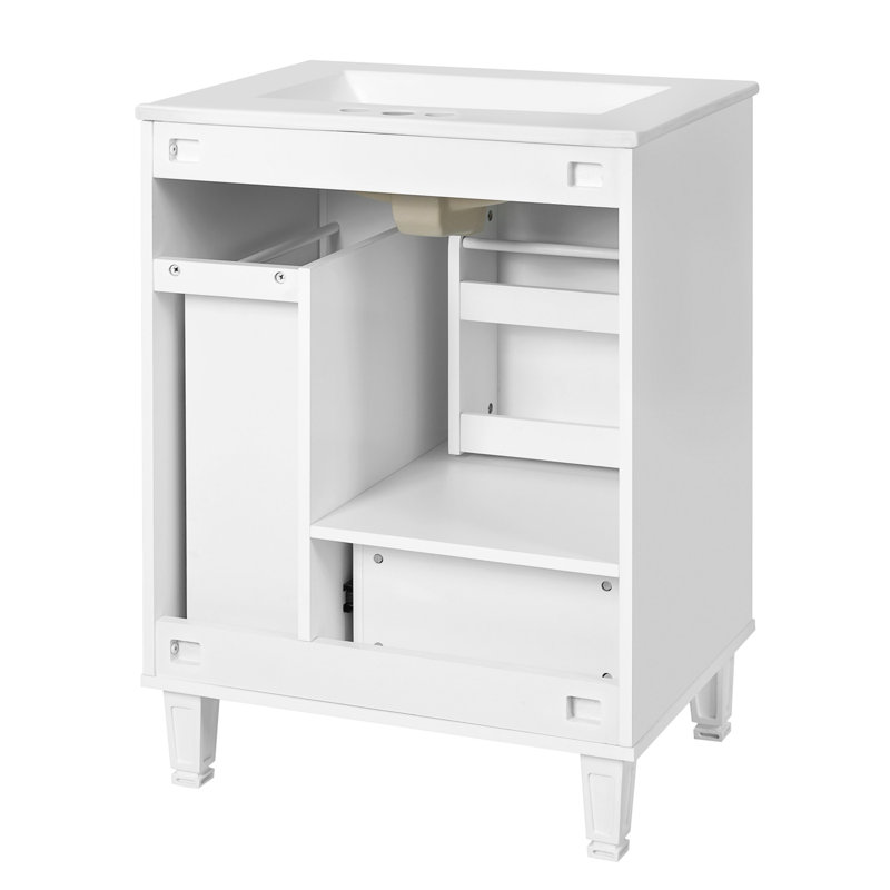 Meuble-lavabo 24 po avec lavabo, Blanc
