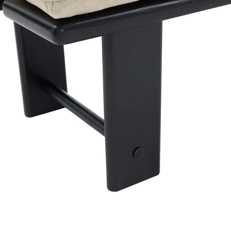 Banc rembourré Parkston, Noir