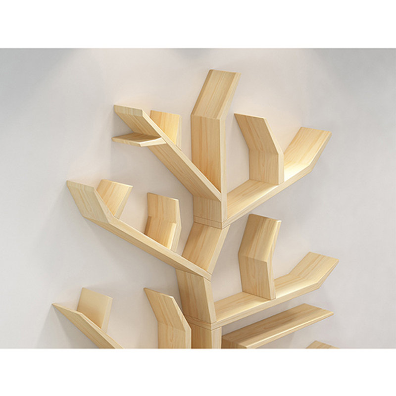 Bibliothèque de décoration européenne, Burlywood, (16 tablettes) H 70,87 po x l 53,15 po x P 7,87 po