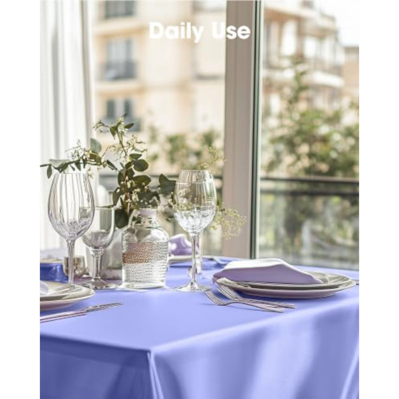 Plastic Table Cloth Disposable 10 Pack, 54 x 108 Inch, Lavender