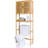 Over The Toilet Freestanding Space Saver Toilet Rack with Adjustable Inside Shelf and Open Shelf-771831415