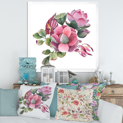 «Spring Bouquet With Pink Flowers II», reproduction d'art sur toile traditionnelle