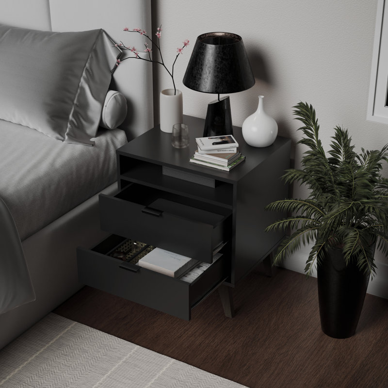 Table de chevet 2 tiroirs Hanford