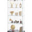 Vitrine à 4 niveaux avec portes doubles, deux verrous et pieds réglables pour un rangement et une présentation polyvalents dans divers environnements.