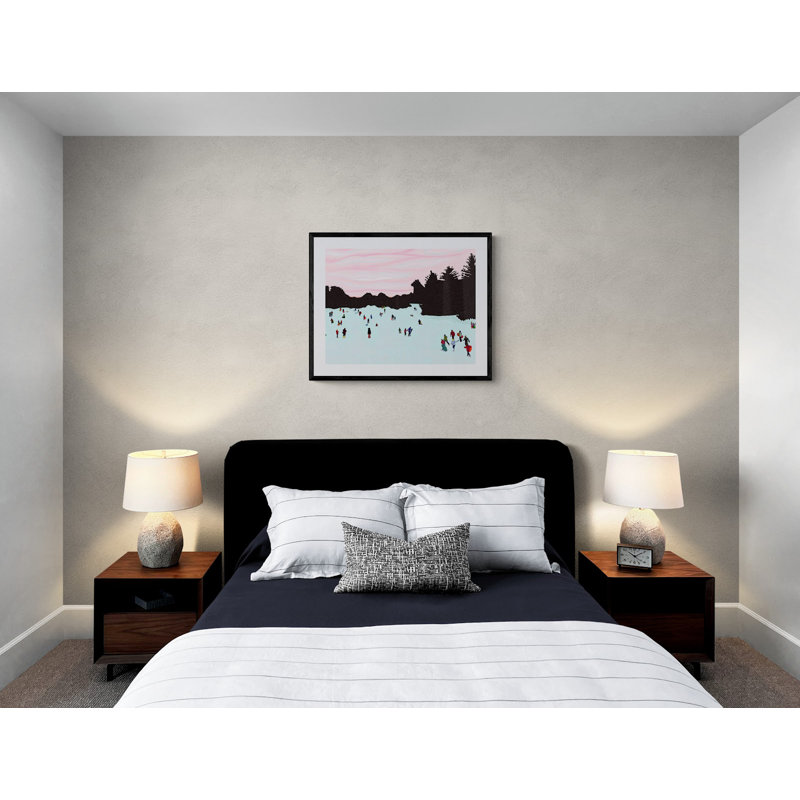 Sledding In Prospect Park Framed Print Canvas, 24" H x 32" W, Wrapped Canvas