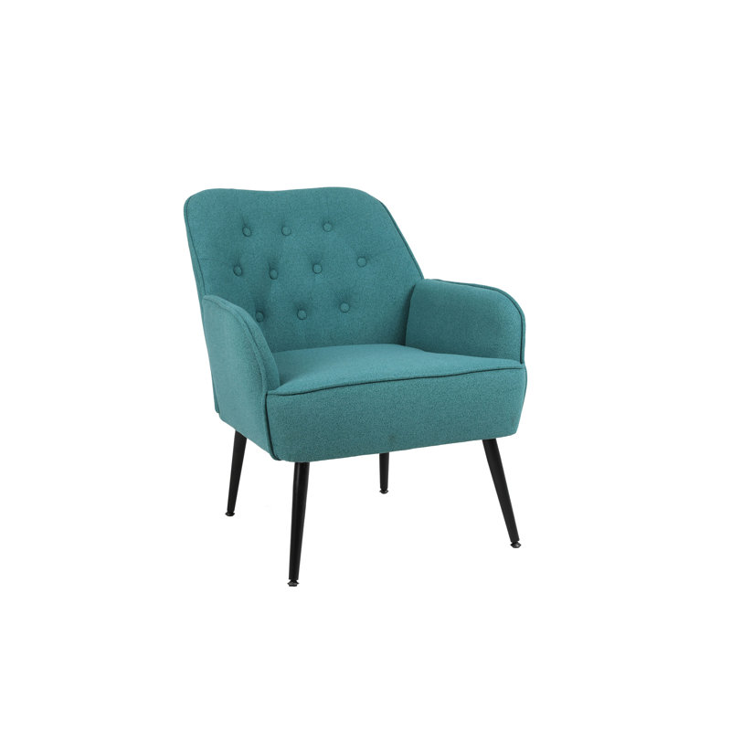 Fauteuil en sherpa de style moderne Mid-Century, Vert
