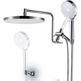 Bras de douche pivotant avec douchette Rainfall