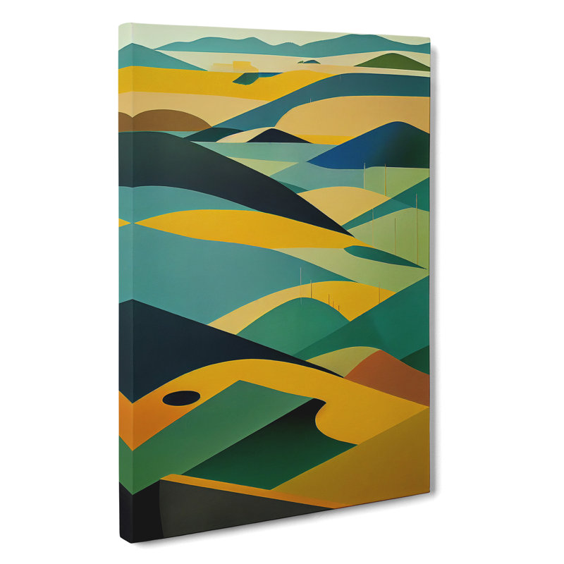 Abstract Landscape Meadow No.2 - Wrapped Canvas, 60cm H x 40cm W x 3cm D