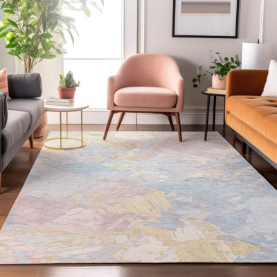 Tapis abstrait Varroville AMF1713 lavable à la machine de qualité supérieure