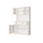 Commode d'appoint Bodhi avec comptoir pour micro-ondes et portes en verre