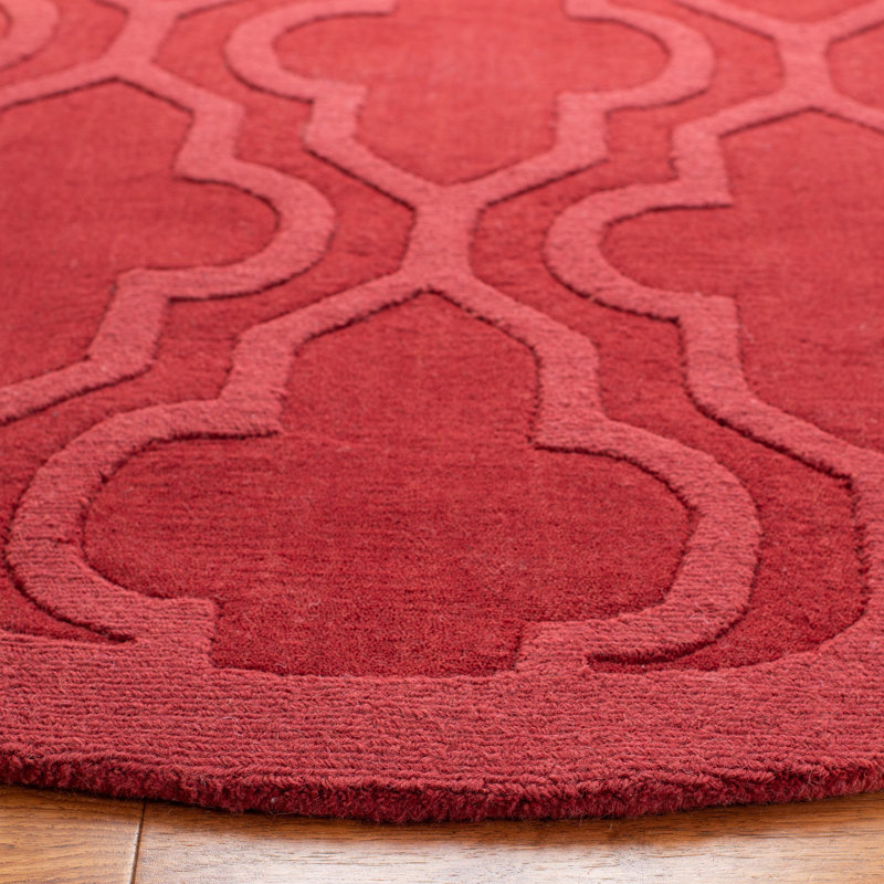Impressions Hand Loomed Wool Geometric Rug, Round 5'