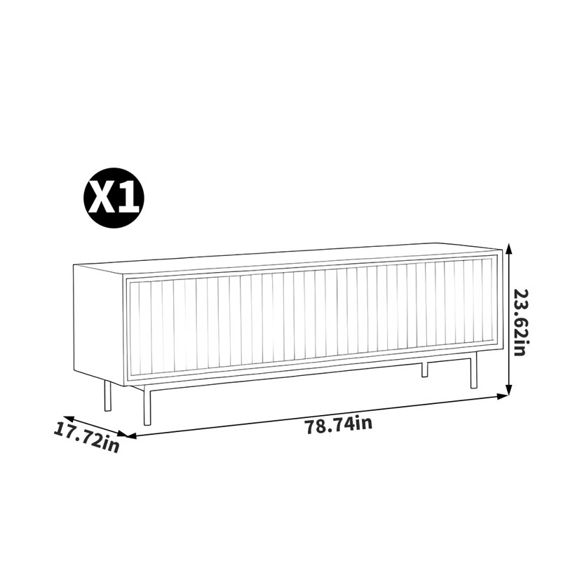 American style retro storage TV stand
