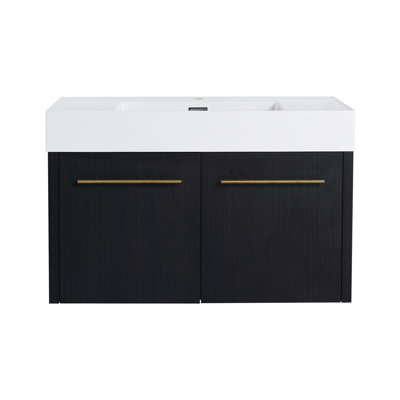 35.43 Nch Wall-Mounted Bathroom Vanity With Sink