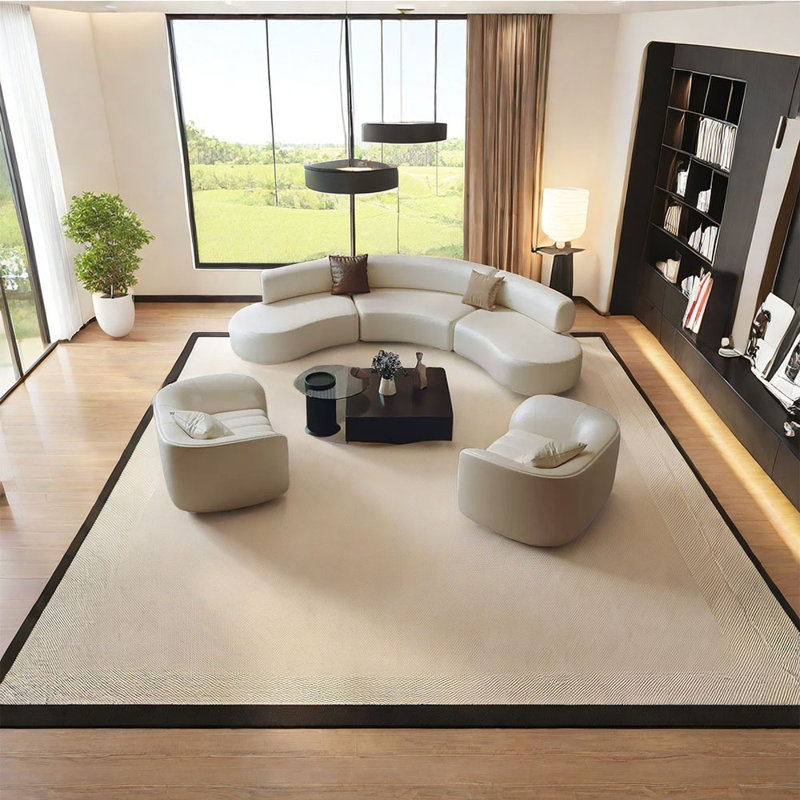 Semi-circular curved shaped movable corner sofa