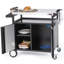 OuterMust Outdoor Grill Station with Gas Hose Opening & Storage Cabinet
