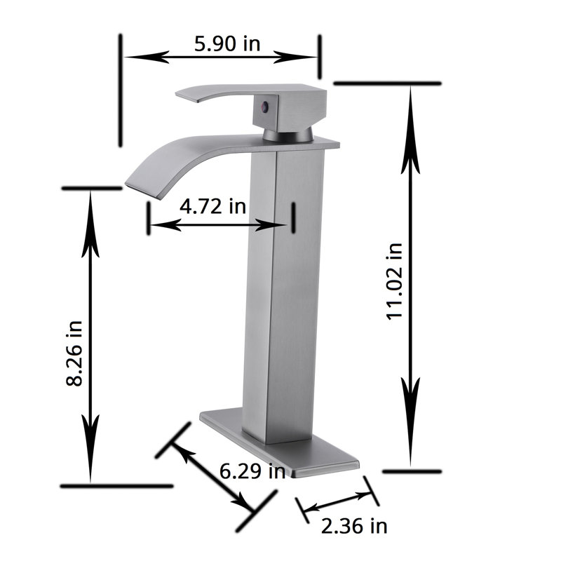 Single-handle Bathroom Faucet, Brushed Nickel