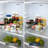 Clear PET Plastic Refrigerator Organizer Bin, Stackable Storage Container for Fridge, Pantry, Kitchen