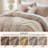 Bedsure Microfiber Duvet Cover King Size - Prewashed Cotton-Like Extra Soft Bedding Set (Set of 3)-907706782-920338774
