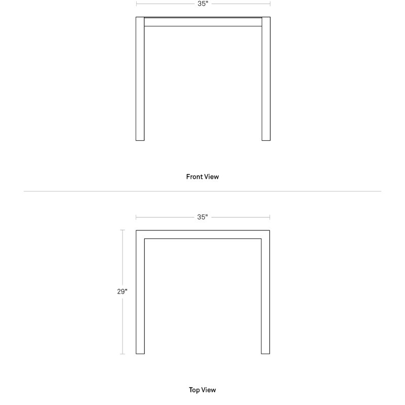 Skiff Outdoor Dining Table, White, 35" D x 35" L