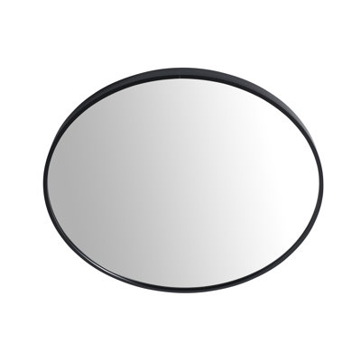 Bathroom Wall Mirror With Strong Black Aluminum Frame - Mount For Hd Reflection In Living Rooms 32X32 On Wall, Bedroom And Entryway