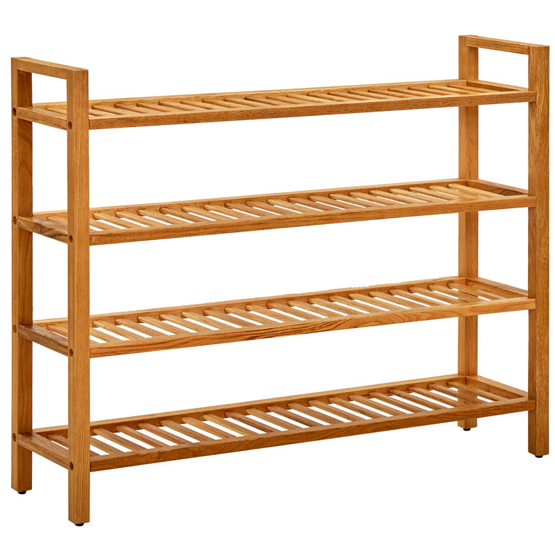 Solid Wood Shoe Rack, 31.5"H x 39.4"W x 10.6"D
