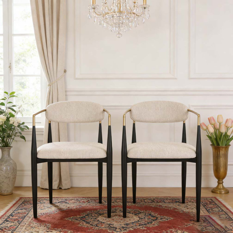Ensemble de chaises de salle à manger, Beige