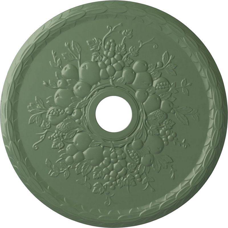 Médaillon de plafond Alexa Endurathane, l 30 3/4 po x H 21/14 po x P 3 7/8 po x P 1 5/8 po (convient aux auvents jusqu'à 5 5/8 po), fini gris acier peint à la main