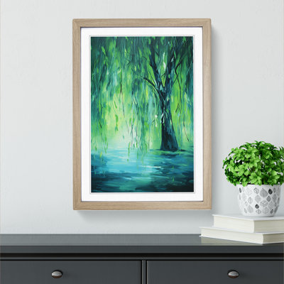 Weeping Willow Abstract Art - Framed Print