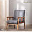Chaise avec accoudoirs Classic Mid-Century moderne, gris