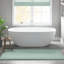 Tapis pour salle de bain réversible 100% coton 24 x 44 po 3000 g / m² - lourd, lavable à la machine, facile d'entretien-1783440613