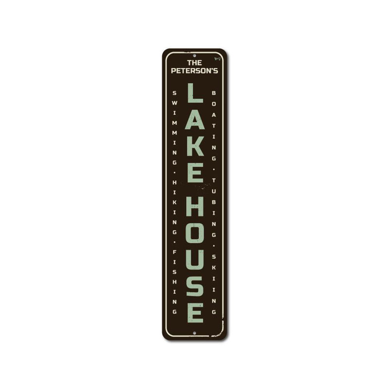 Enseigne verticale en aluminium personnalisée, H 4 po x l 18 po x P 0,04 po