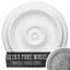 Médaillon de plafond traditionnel Endurathane, DO 12 po x P 1 po (convient aux auvents jusqu'à 2 3/4 po), fini craquelé blanc ultra pur peint à la main-27782606