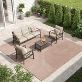 Brandtley 5 - Person Patio Conversation Sets with Cushions
