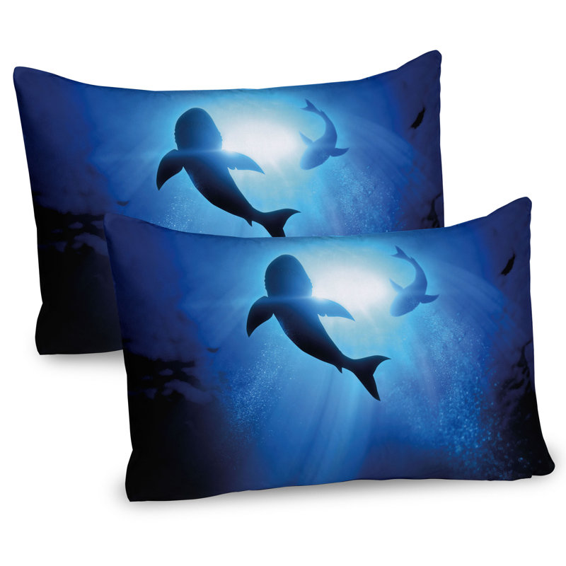 Ensemble de 2 taies décoratives Ambesonne Shark, H 20 po x l 36 po