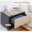 46 cm W Bedside Table