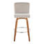 Tabouret de bar contemporain à hauteur fixe avec pivot à 360 degrés et repose-pieds intégré - ensemble de 2