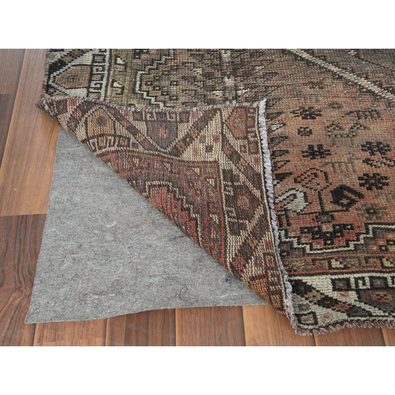 Mitjans One-of-a-Kind Rectangle 4'8" X 7'7" 1960s Wool Area Rug in Brown