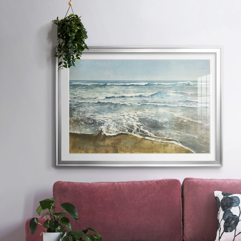 Beachcombing, reproduction d'art encadrée, Argent, H 15 po x l 21 po x P 1,5 po