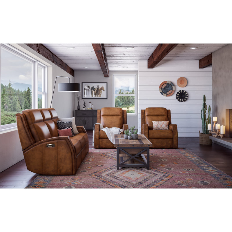 Mustang 84'' Upholstered Power Reclining Sofa