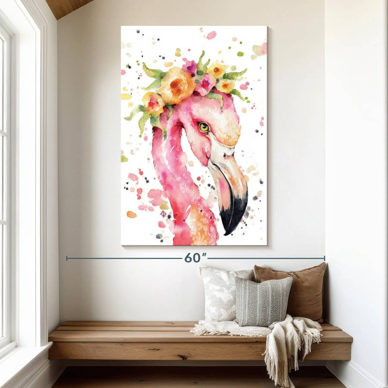 Brampt Little Flamingo, 51" H x 34" W