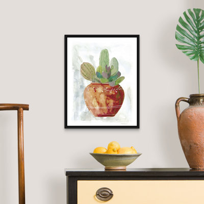 «Terracotta Succulent», art mural sur toile