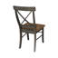 Chaise d'appoint à dossier croisé en bois massif Bellmead-2136377082