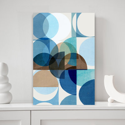 Echoes In Still Blue I! Abstract Contemporary Wall Art
