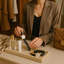 Plateau de coiffeuse en marbre champagne