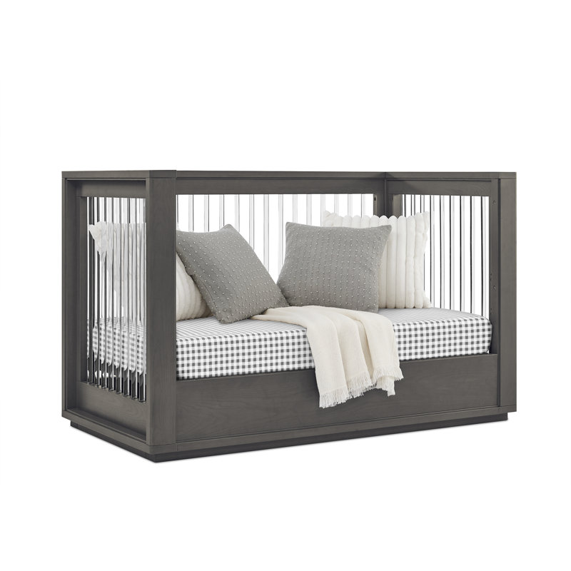 Vienna 4-In-1 Convertible Crib, Darkwash Ash With Acrylic