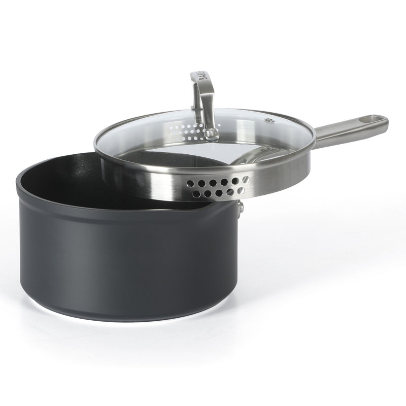 10-Piece Black Non-Stick Stainless Steel Cookware Set