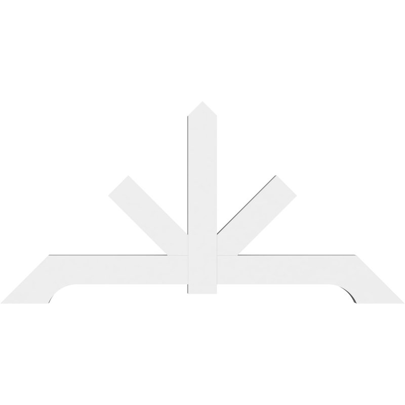 Support de pignon en PVC de qualité architecturale Vanguard, H 42 po x l 84 po (pas: 12/12), P 4 po x F 6 po